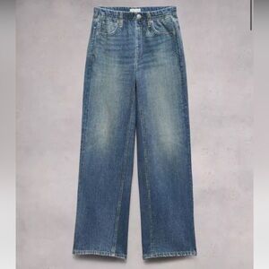 rag & bone Blue Wide Leg Jeans